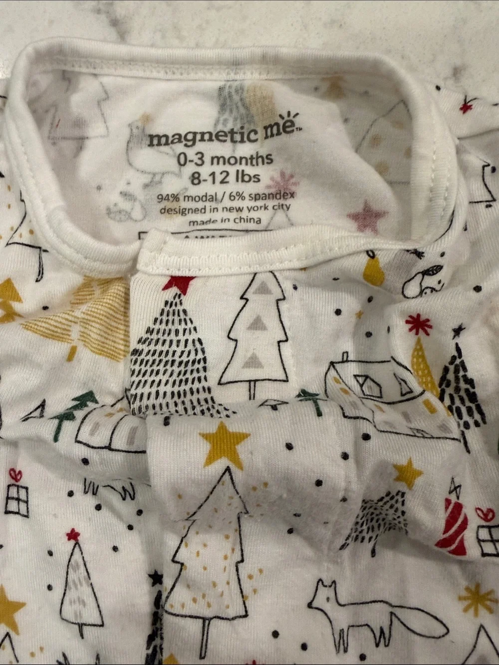 3 month holiday wear including Cozy Brown Sherpa Footed One-Piece